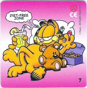 Garfield pije limonádu