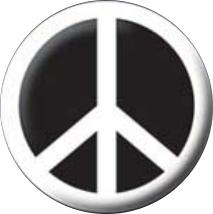 Černobílý symbol míru