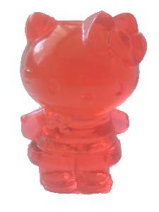 Průsvitná Hello Kitty 4 červená