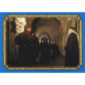 Paní Norrisová, Zlatoslav Lockhart, Argus Filch, Harry, Ron, Hermiona a Albus Brumbál