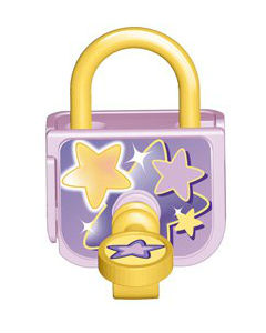 Fialový visací zámek