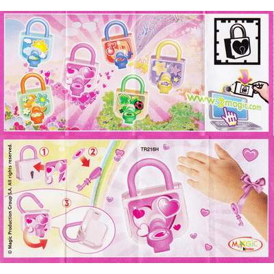 Růžový visací zámek