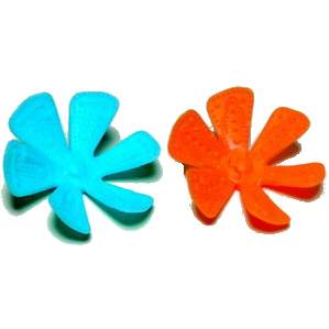 Modrý a oranžový květ